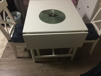 INGATORP Drop leaf table and 2x Chairs 2