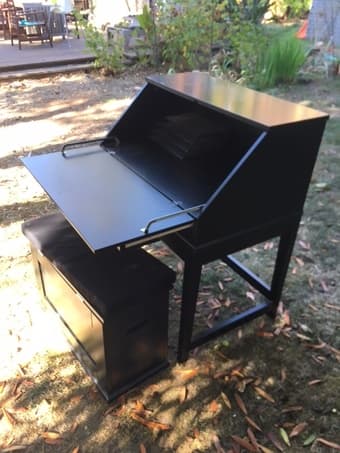 Space saver IKEA desk + bench to sell 2