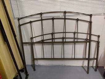 Double metal bed frame with headboard 1