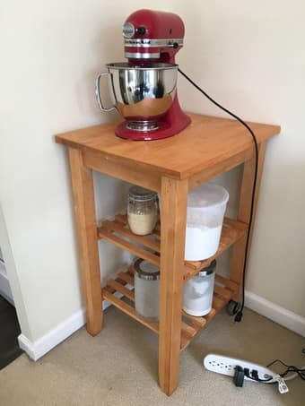Solid wood kitchen cart 1