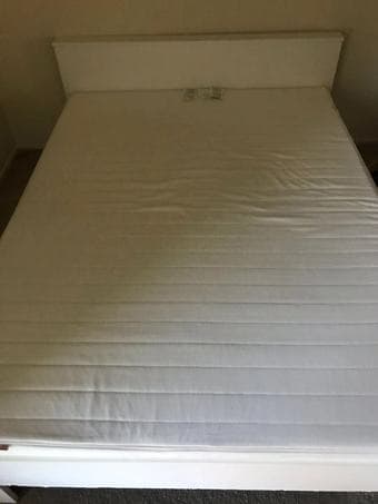 Queen size bed frame and mattress 1