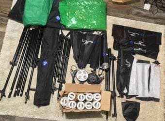 Photo studio kit chroma key/green screen 2
