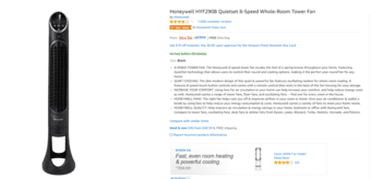 Honeywell HYF290B Quietset Whole-Room Tower Fan 1