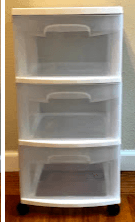 3 Drawer cart, white 1