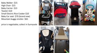 stroller, car seat, high chair, baby walker, Kids Razor, baby carrier 1