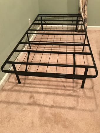 Twin platform bed+ mattress 1
