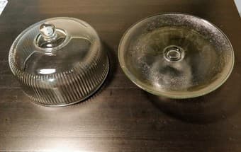 Ribbed glass dome cake set (by Anchor Hocking) 3