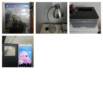 Selling desk lamp, printer, backpacks, Headphones, and video games 2