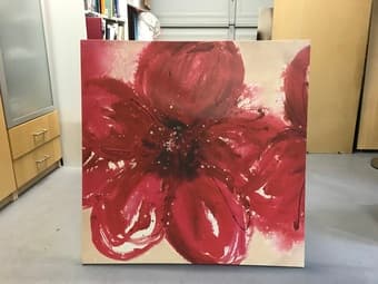 Red flower painting 1