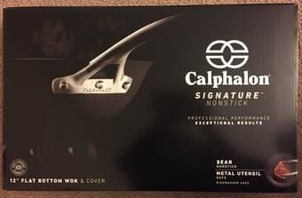 Calphalon Signature Nonstick 12" Flat-Bottom Wok with Cover 1