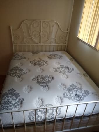Beautiful White bed frame and mattres (can also be sold separately) 2