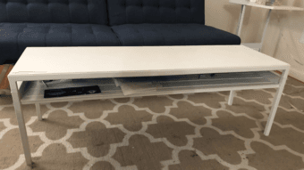 White and grey convertible coffee table 1