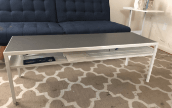 White and grey convertible coffee table 2