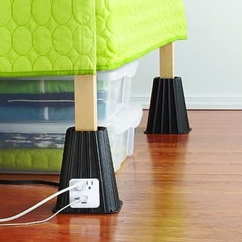 Bed risers with outlets 1
