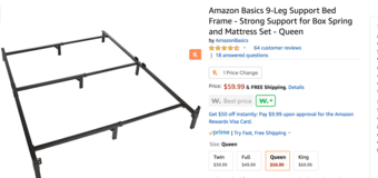 Full/Queen Bed Frame NEVER USED $30 1