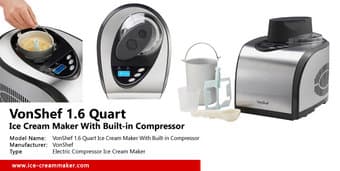 Vonshef Premium Automatic Ice-cream Maker 1
