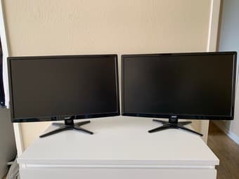 Two 24" Acer computer monitors 1