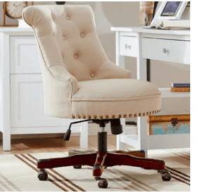 Beautiful, elegant, comfy and cream desk chair --like new!! 1
