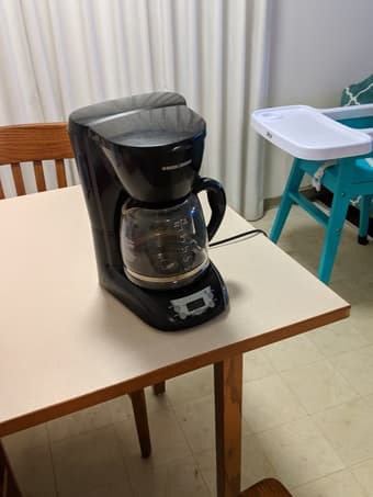 Black and Decker coffee maker. 1