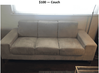 $100 - Beige sofa 1