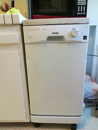Portable dishwasher, toddler highchair, coffeemaker 1