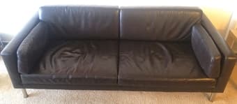 IKEA black sofa 1