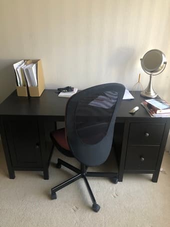 IKEA Hemnes Black Desk immaculate condition 1