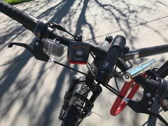 Bike + helmet+light 1