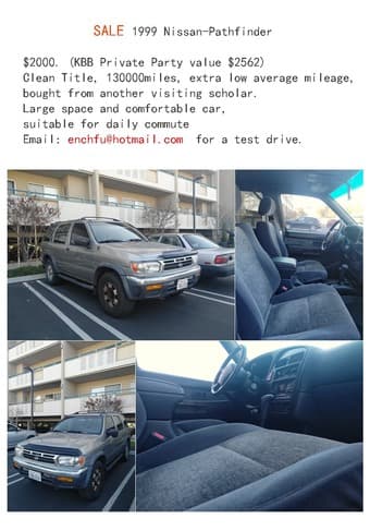 1999 Nissan-Pathfinder，2000 Dollars 1