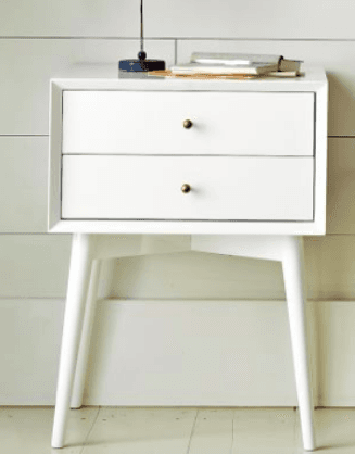 beautiful white west elm night stand 1