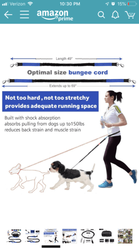 Hands-free dog running leash 3