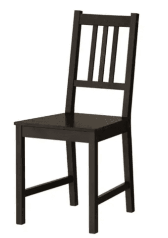 IKEA Black Chair+Cushion (PALO ALTO) 1