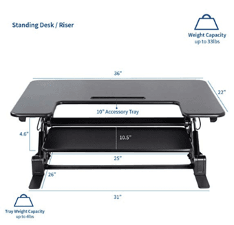 VIVO standing desk converter 1