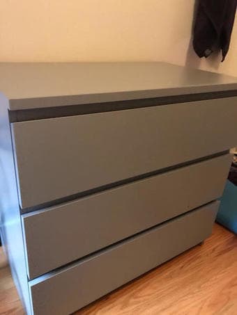 Ikea Malm 3 drawer dresser - gray 1