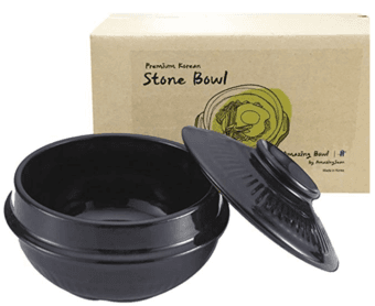 Korean DOLSOT Stone Bowl with Lid and Trivet (Palo Alto) 1