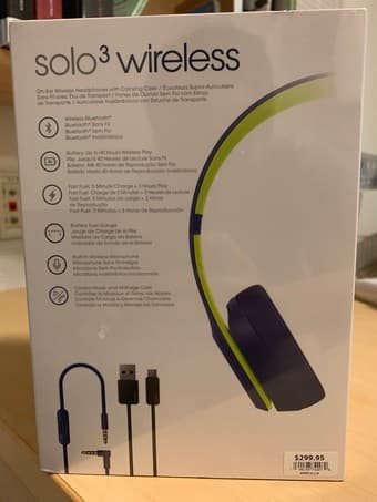 Beats Solo3 Wireless On-Ear Headphones Pop Indigo - BRAND NEW 3