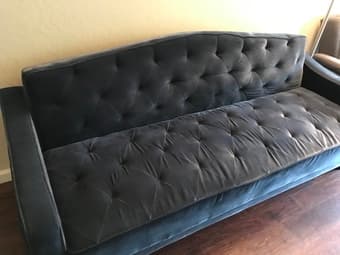 3-seater tufted sofa-cum-bed and coffee table 2