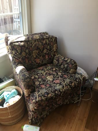 Magical Purple Floral chair 1