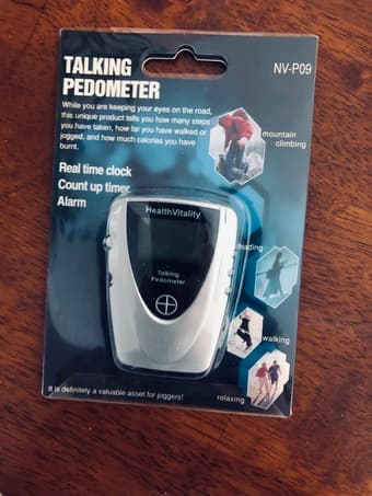 Brand-New Talking Pedometer, Great for Mountain Climbing, Hikes, Walks 1
