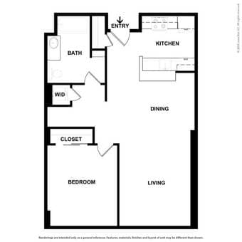 $1800 / 1br - 753ft2 - 1 bedroom apartment living room bedroom (SOMA) 2
