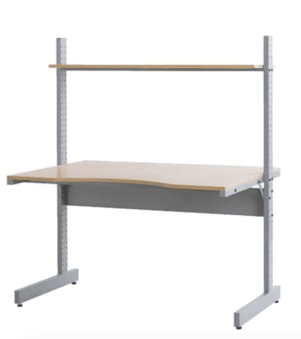 Standing desk w/ chair, standing mat, external monitor, laptop stand 1