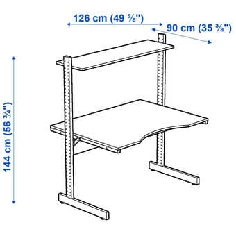 Standing desk w/ chair, standing mat, external monitor, laptop stand 2