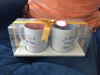 2 sets of ceramic mugs gift set (Palo Alto) 1