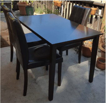 Dining table + 4 chairs 1