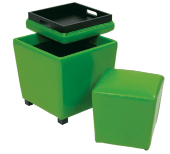 Multi-functional ottoman, green (2) 1