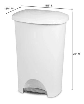 Trash/Waste basket - White (Palo Alto) 1