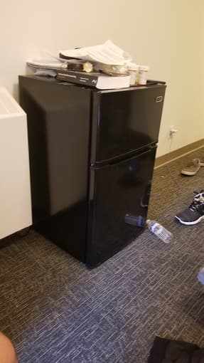 Black Refrigerator with Freezer 1
