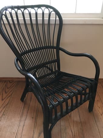 Moving out sale: black rattan armchair(s) 2