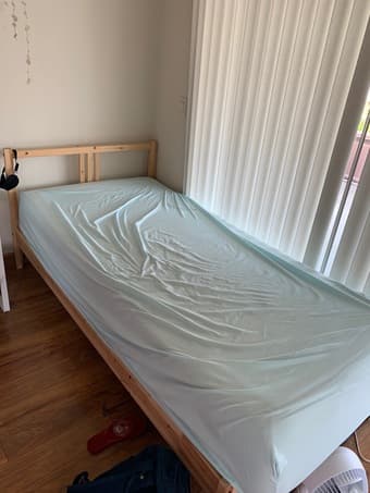 $150 Twin Gel Memory Foam Mattress and Bed Frame 1