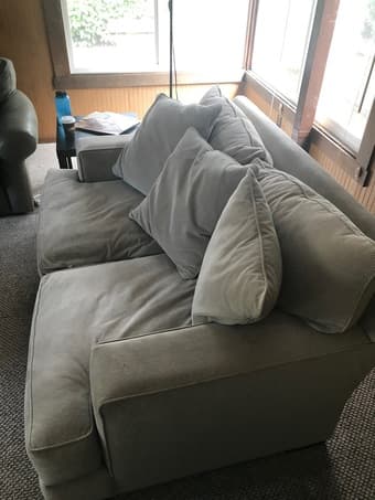 Comfy beige corduroy couch 2